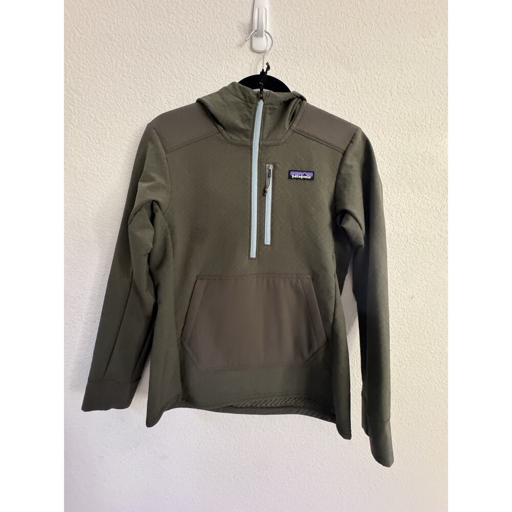 PATAGONIA R2 Cross Strata Hoody Jacket Pullover Pine needle Green Small - Picture 2 of 9